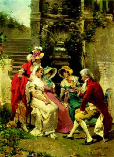 A Likely Story Oil Painting by Francesco Peluso