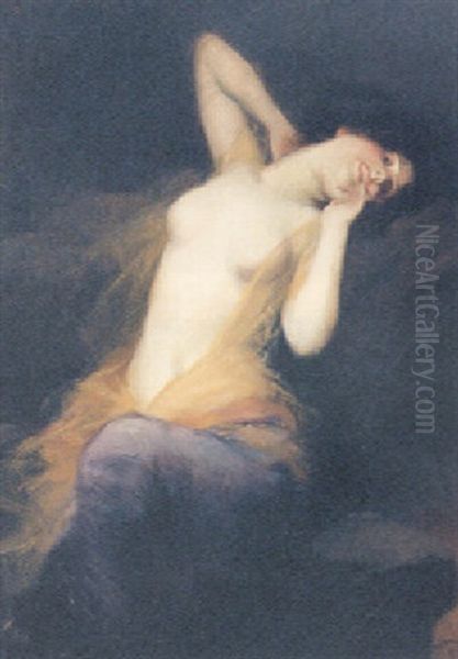 The Artist's Model Oil Painting by Albert Joseph Penot