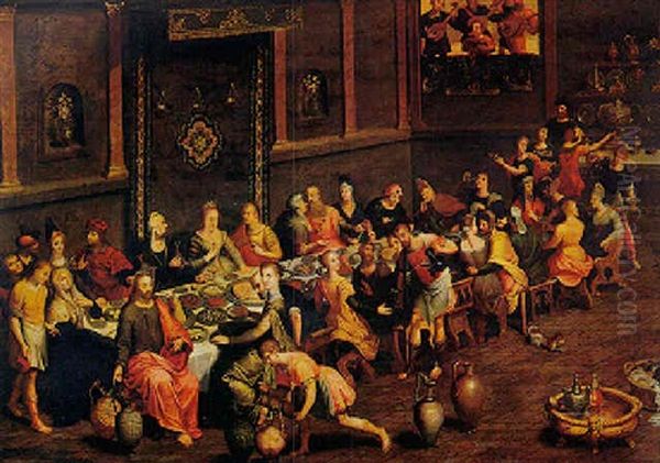 The Marriage At Cana Oil Painting by Marten Pepyn