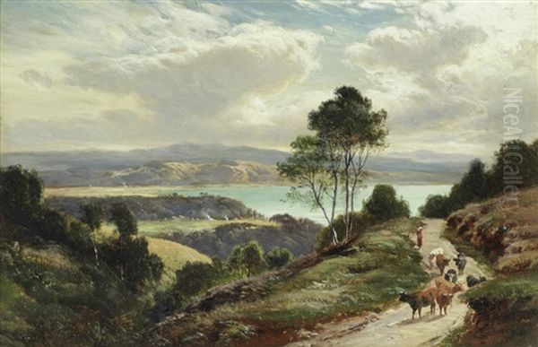 At Grange Over Sands, Lancashire Oil Painting by Sidney Richard Percy