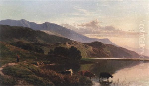 Cader Idris From Mawddach Oil Painting by Sidney Richard Percy