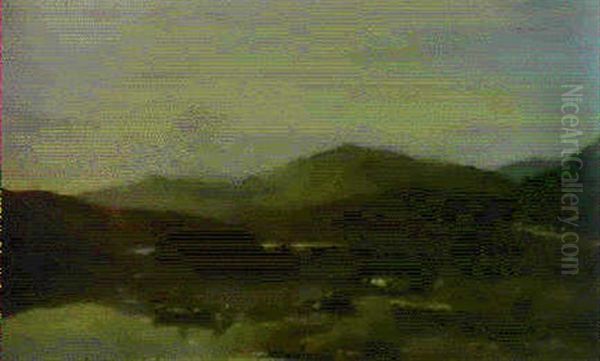 Preparing To Go Fishing Oil Painting by Sidney Richard Percy