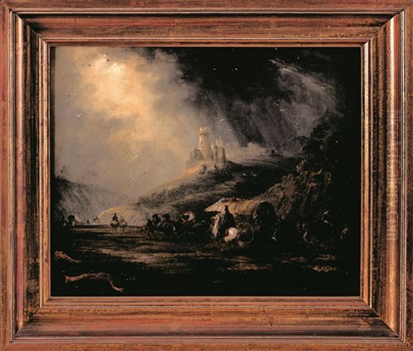 Tormenta Oil Painting by Genaro Perez Villaamil Y Duguet