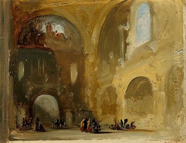 Capilla De Los Benavente De Medina De Rioseco Oil Painting by Genaro Perez Villaamil Y Duguet