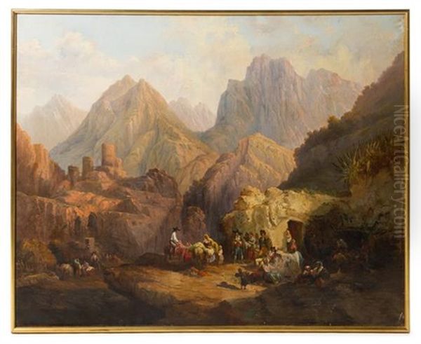 Campaign Among Ruins, 1846 Oil Painting by Genaro Perez Villaamil Y Duguet