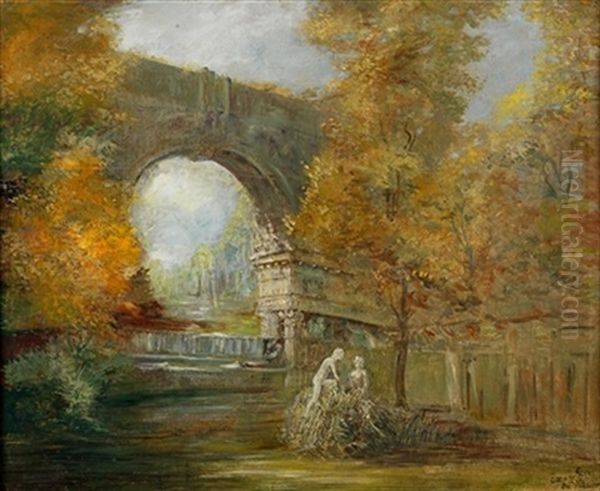 Paisaje De Fantasia Oil Painting by Genaro Perez Villaamil Y Duguet