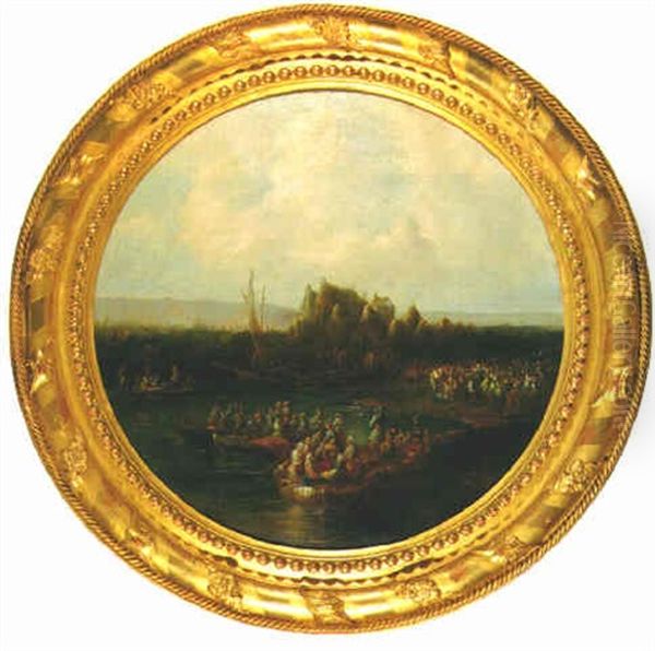 Vista De La Albufera De Valencia Oil Painting by Genaro Perez Villaamil Y Duguet