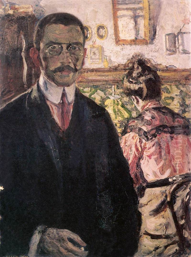 Self-portrait Oil Painting by Izsak Perlmutter