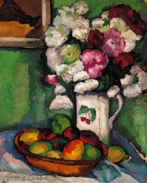 Csendelet (still-life) Oil Painting by Vilmos Perlrott-Csaba