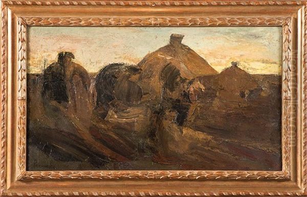 Paysans Aux Moissons Oil Painting by Constant Permeke