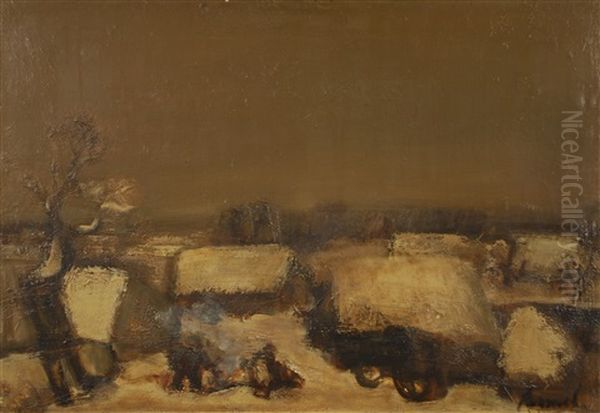 Paysage Sous La Neige Oil Painting by Constant Permeke