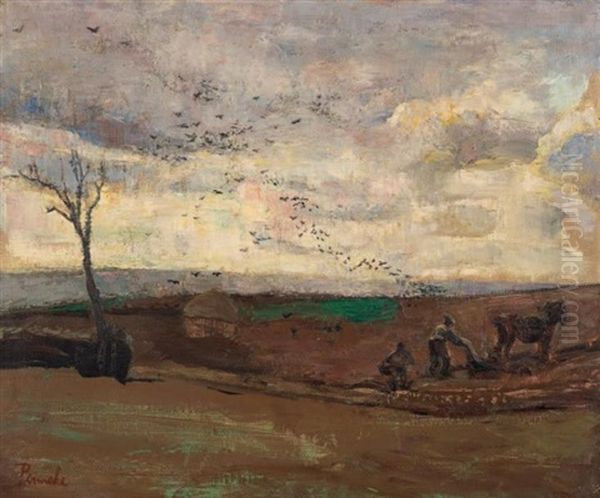 Les Oiseaux Oil Painting by Constant Permeke