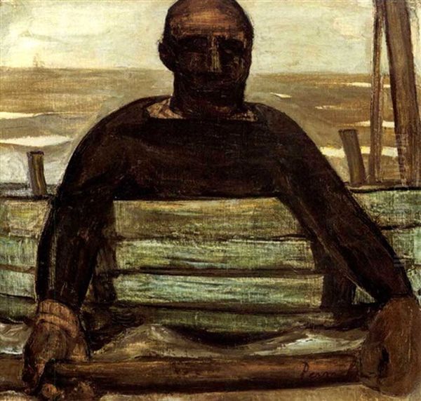 Visser In Veerpont Oil Painting by Constant Permeke
