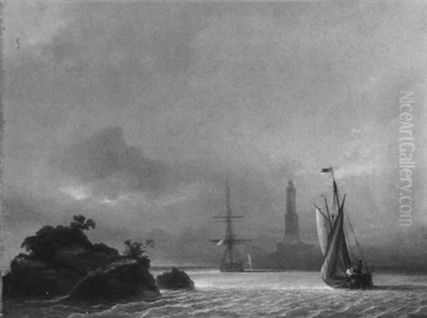 Hafenszene Oil Painting by Pernot, Francois Alexandre