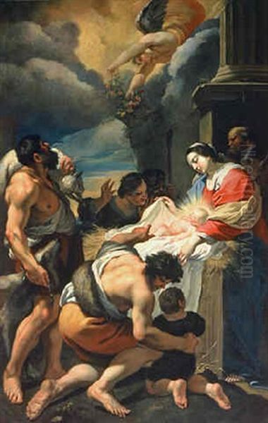 Fruhling In Cologny. Bluhende Baume Am Lac Leman Oil Painting by Francois Perrier Le Bourguignon