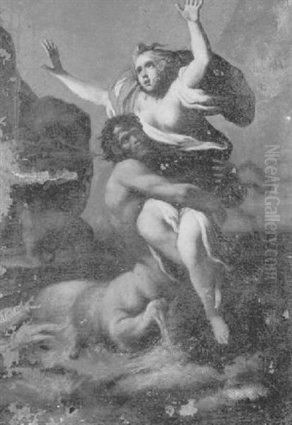L'enlevement De Dejanire Oil Painting by Francois Perrier Le Bourguignon