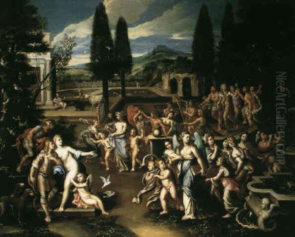 Le Triomphe D'orphee Oil Painting by Francois Perrier Le Bourguignon