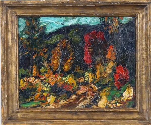 Mountain Autumn Oil Painting by Van Dearing Perrine