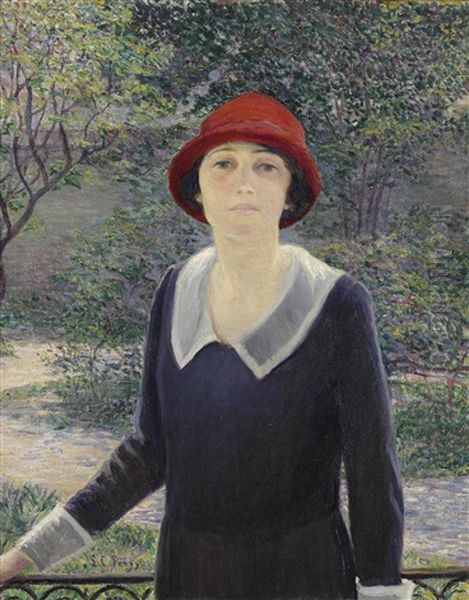 On A Balcony, Charleston, South Carolina Oil Painting by Lilla Calbot Perry