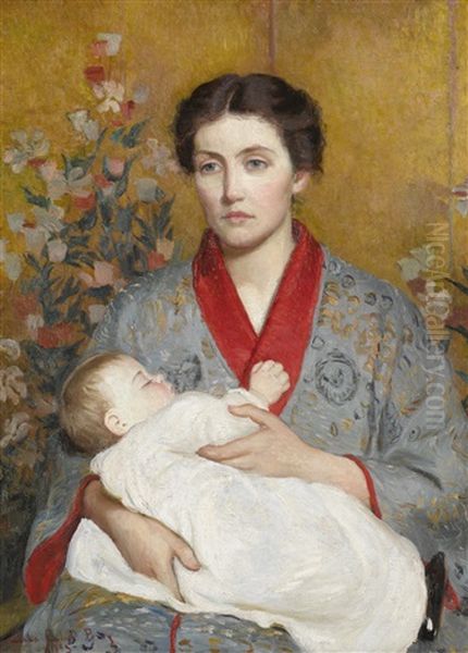 The Blue Kimono Oil Painting by Lilla Calbot Perry