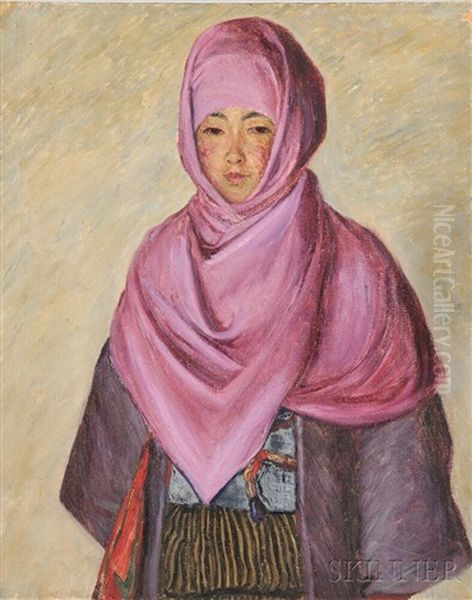 The Purple Shawl Oil Painting by Lilla Calbot Perry
