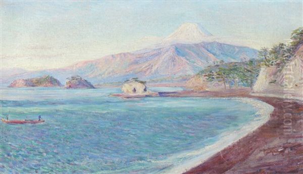 The Lava Beach, Mt. Fuji Oil Painting by Lilla Calbot Perry