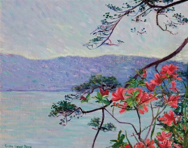 Suruga Bay, Azaleas Oil Painting by Lilla Calbot Perry