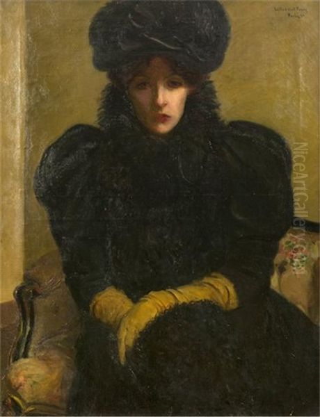 Portrait D'une Elegante, Paris Oil Painting by Lilla Calbot Perry