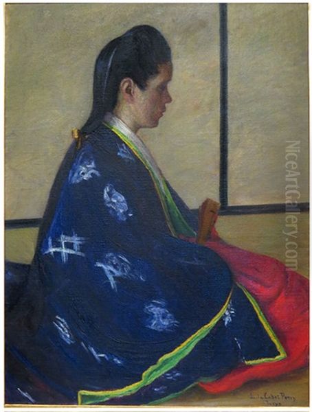 Seated Woman In Kimono Oil Painting by Lilla Calbot Perry