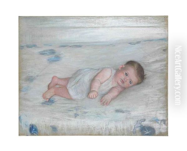 Baby Oil Painting by Lilla Calbot Perry