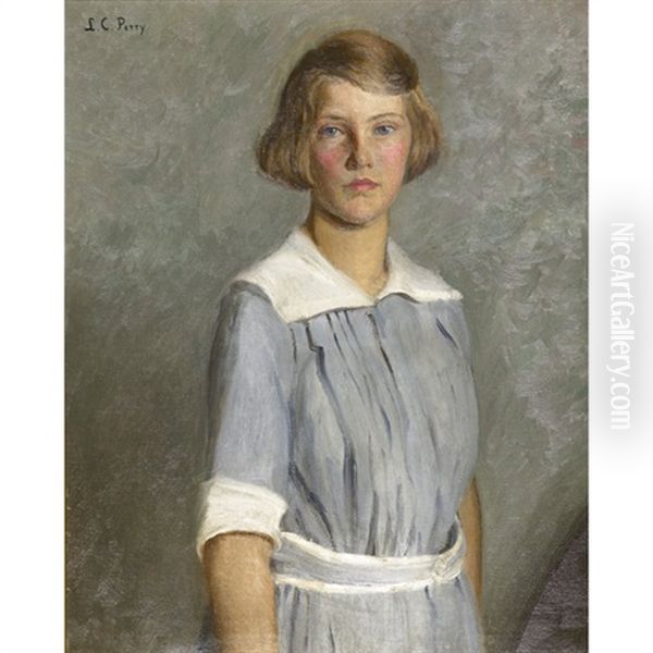 Portrait Of Anita Grew As A Young Girl Oil Painting by Lilla Calbot Perry