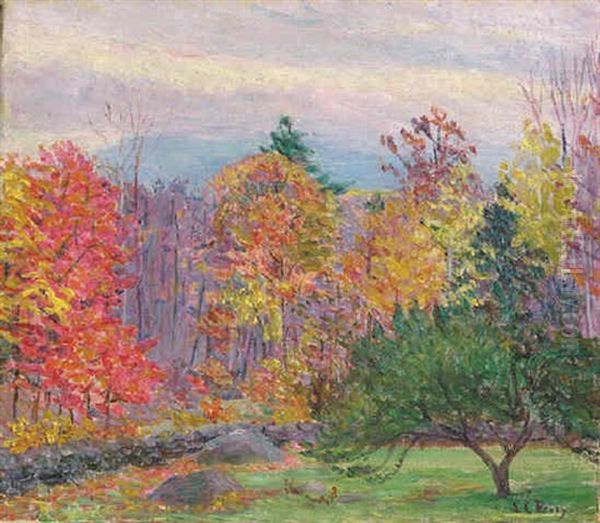 Landscape At Hancock, New Hampshire Oil Painting by Lilla Calbot Perry