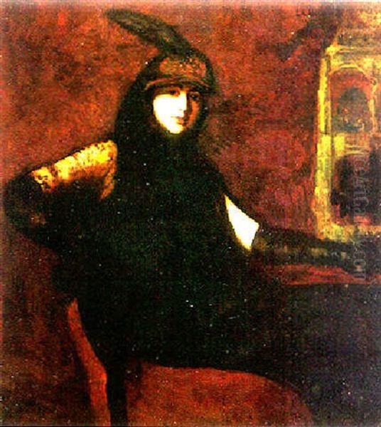 Portrait Of A Lady Oil Painting by Lilla Calbot Perry