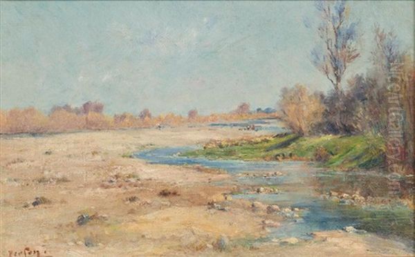 Bord De Riviere Oil Painting by Henri Person