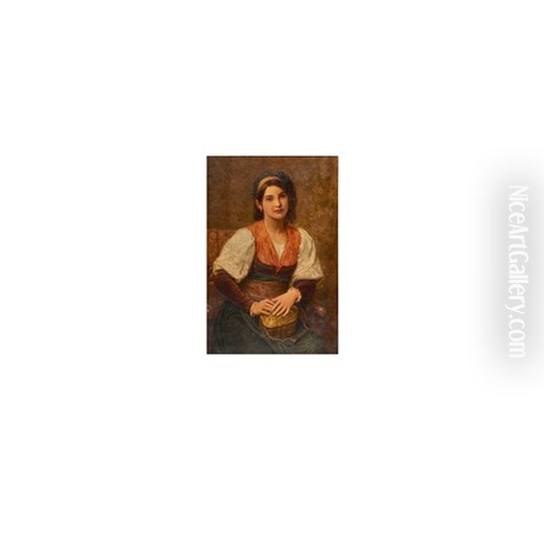 The Scaldino (the Warmer) Oil Painting by Charles Edward Perugini