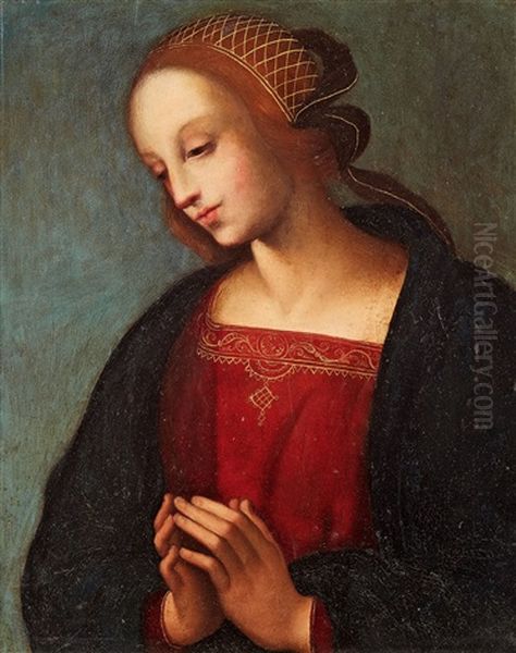 Betende Madonna Oil Painting by Pietro Vannucci Perugino