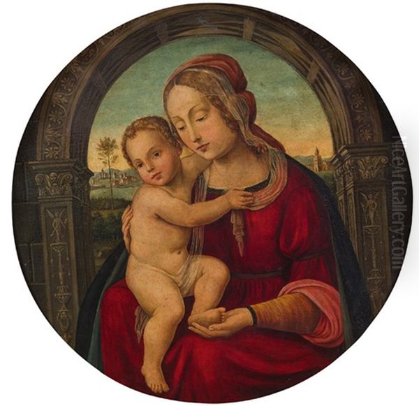Madonna Mit Kind Oil Painting by Pietro Vannucci Perugino