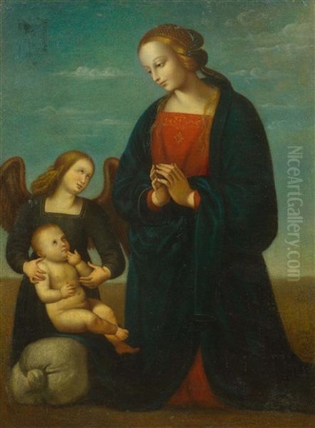 The Adoration Of The Child Oil Painting by Pietro Vannucci Perugino