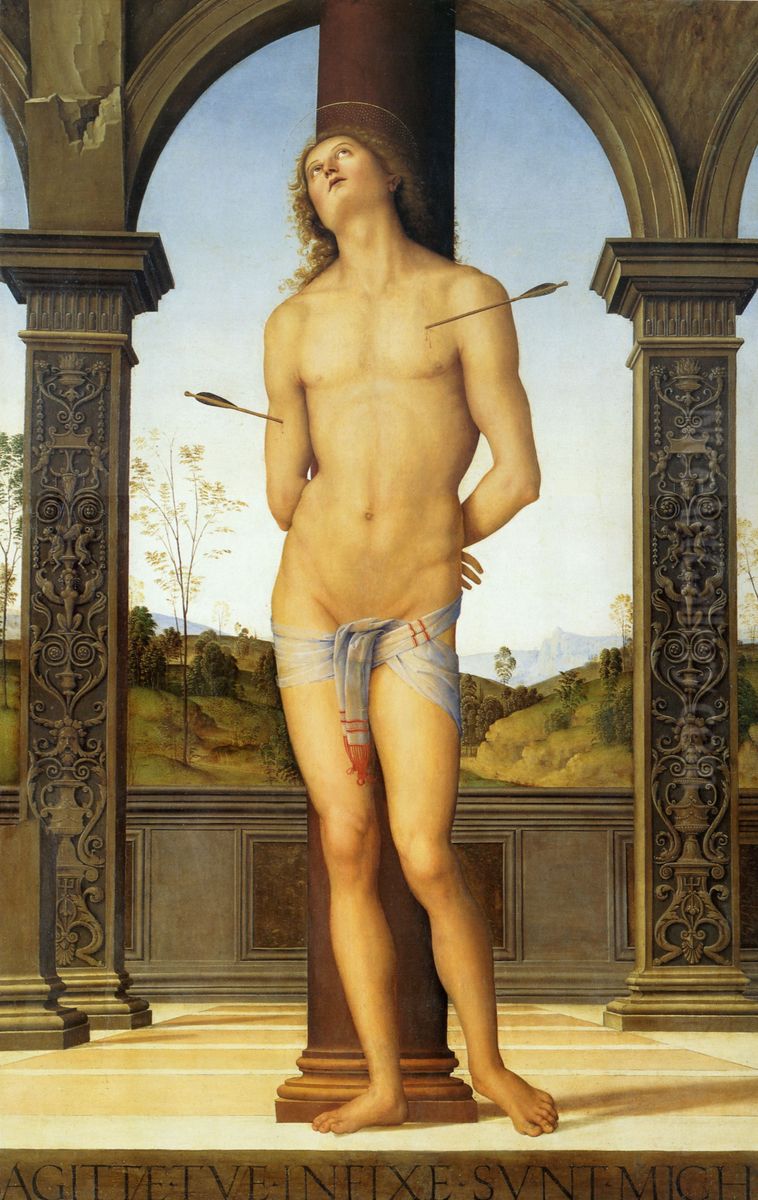Saint Sebastien Oil Painting by Pietro Vannucci Perugino