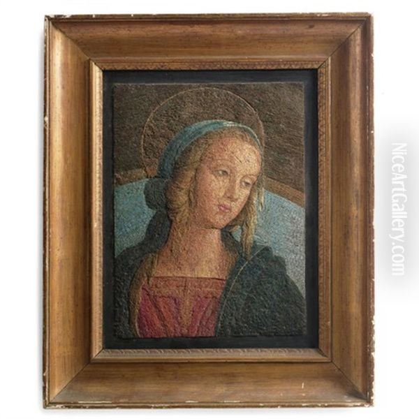 Madonna Enthroned Between St. John And St. Sebastian Oil Painting by Pietro Vannucci Perugino