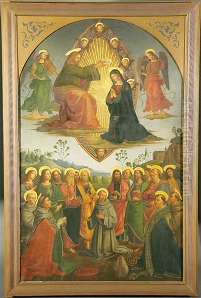 Coronation Of The Virgin Oil Painting by Pietro Vannucci Perugino