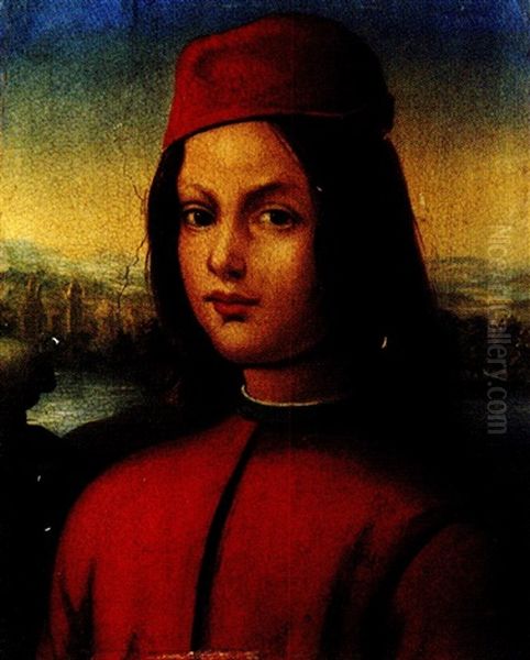 Portrait D'une Fille (andrea D'assisi Detto L'ingegno?) Oil Painting by Pietro Vannucci Perugino