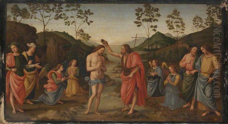 The Baptism Of Christ Oil Painting by Pietro Vannucci Perugino
