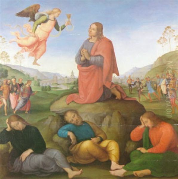 Oracion En El Huerto Oil Painting by Pietro Vannucci Perugino