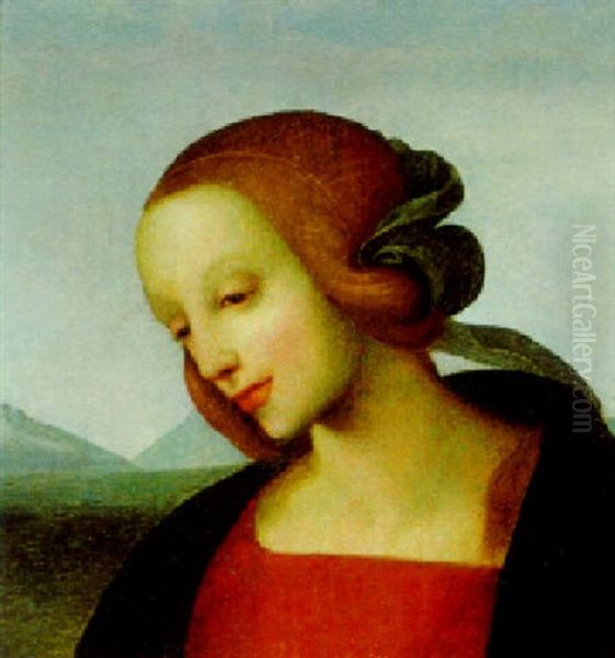 Madonna Oil Painting by Pietro Vannucci Perugino
