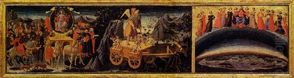 Il Trionfo Della Fama, Del Tempo E Della Religione Oil Painting by Pesellino