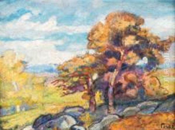 Gorge-aux-loups, Fontainebleau Oil Painting by Jean Misceslas Peske