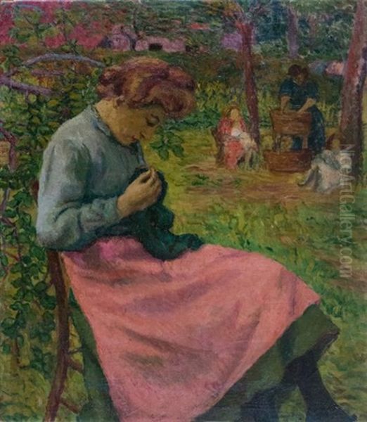 Epouse De L'artiste Oil Painting by Jean Misceslas Peske