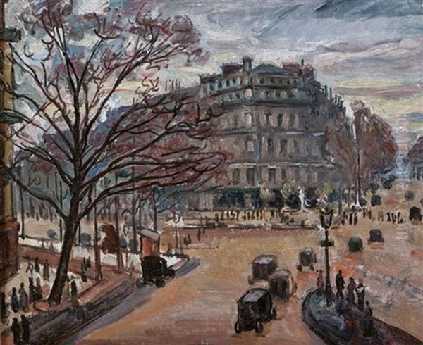 Le Carrefour Villiers, Paris Oil Painting by Jean Misceslas Peske