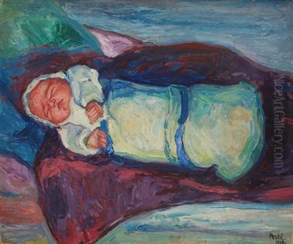 Mon Fils Jean Oil Painting by Jean Misceslas Peske